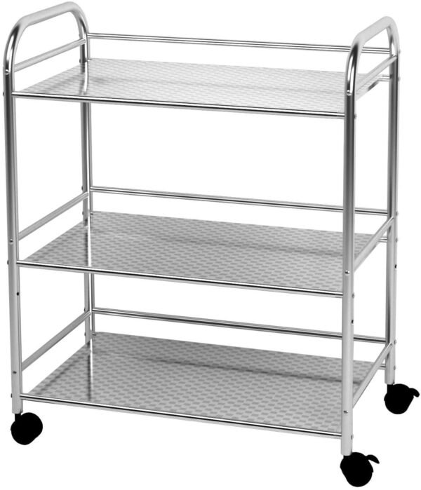 Carrito / Estación de Trabajo de 3 niveles Acero Inox